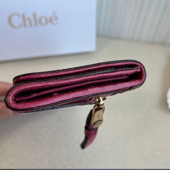 Chloe Pink Leather Wallet - Picture 4 of 9